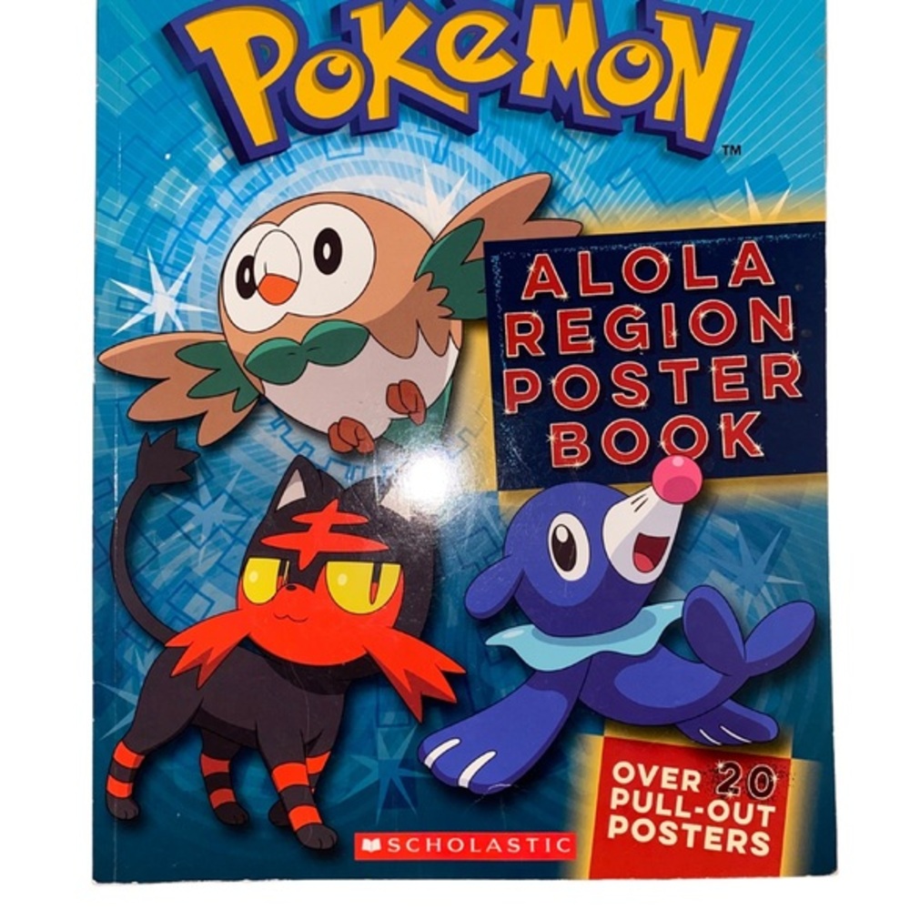 Pokémon Alola Region Poster Book Scholastic 20+ Pull Out Posters Sun Moon
